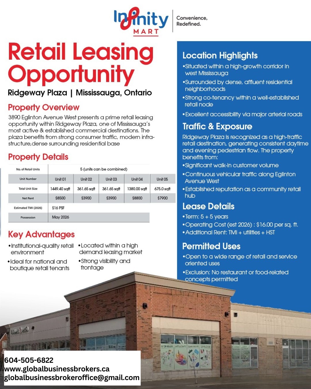 Retail Leasing Opportunity in Ridgeway Plaza